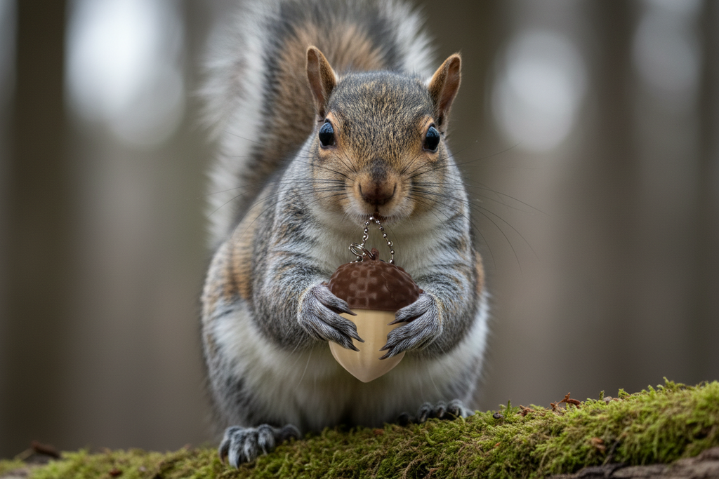 Acorn Clicker Keychain