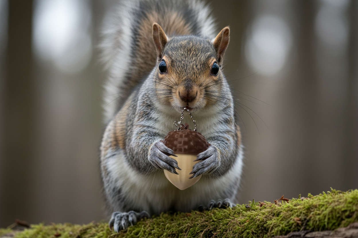 Acorn Clicker Keychain