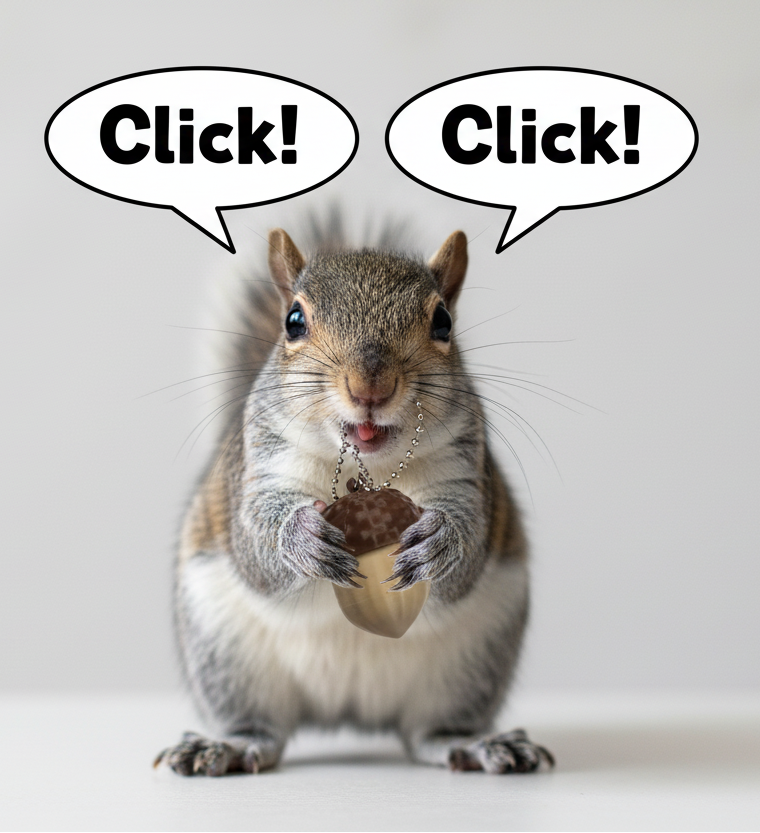 Acorn Clicker Keychain