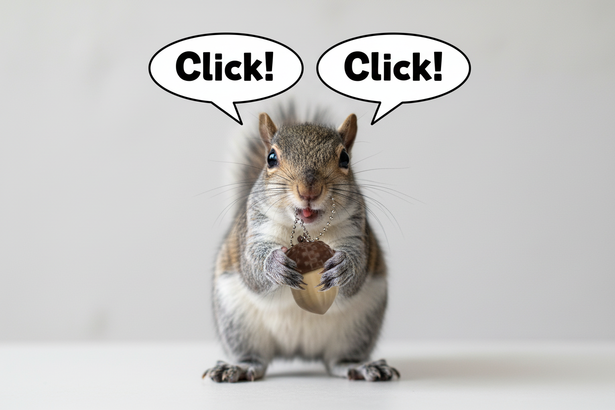 Acorn Clicker Keychain