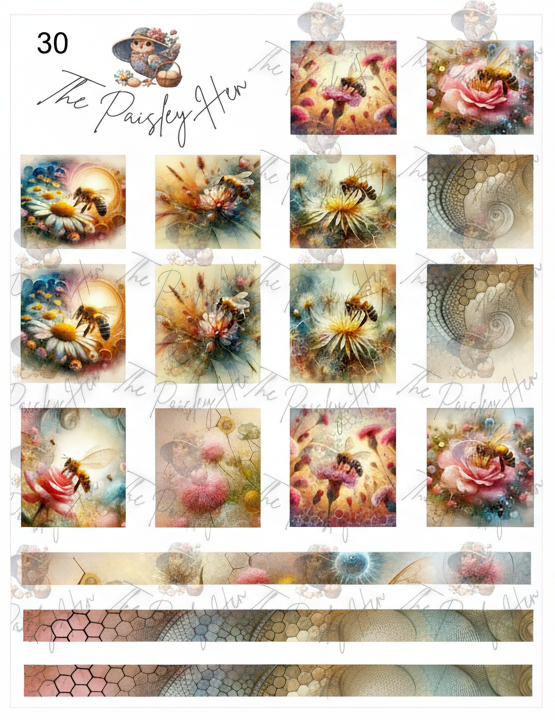 Bees Planner Sticker Sheet