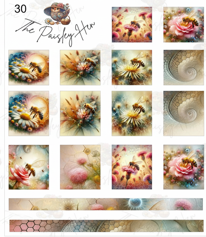 Bees Planner Sticker Sheet
